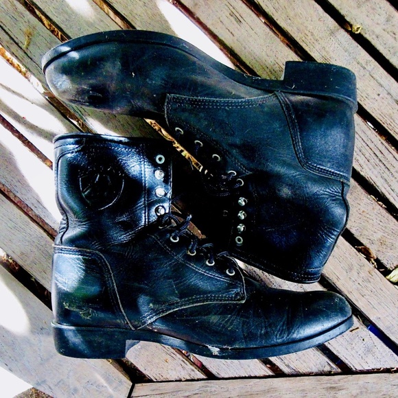 ARIAT LEATHER HI-ANKLE LACE-UP BOOTS ~~ Men's Sz. 9.5 - Picture 1 of 5
